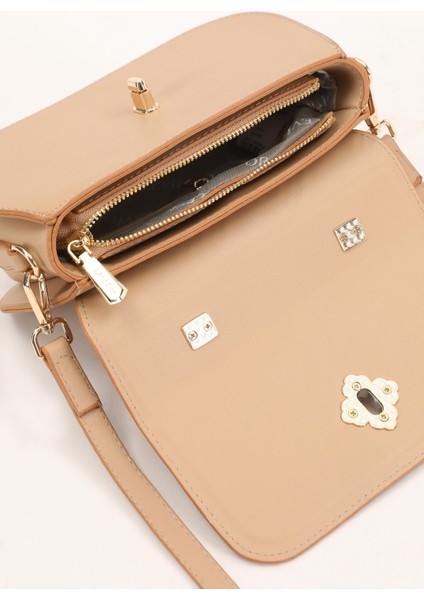 Nude Kabartma Desenli El Çantası fırsatları