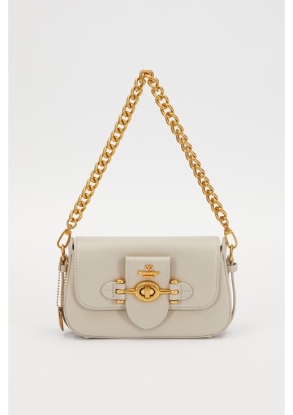 Gri Çevirme Kilit Omuz Çantası