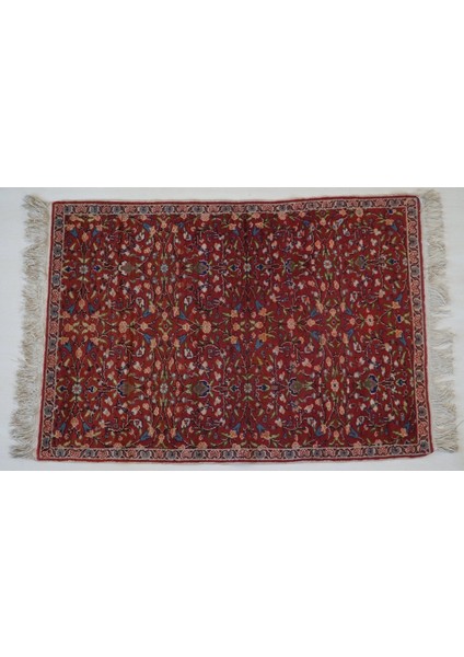 87x126 Cm Harika Çiçek Desenli El Dokuma Yün Kilim Ender Bulunan Antik Kilim