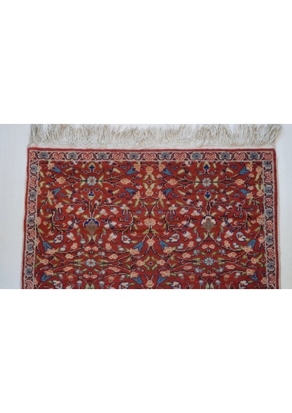 87x126 Cm Harika Çiçek Desenli El Dokuma Yün Kilim Ender Bulunan Antik Kilim