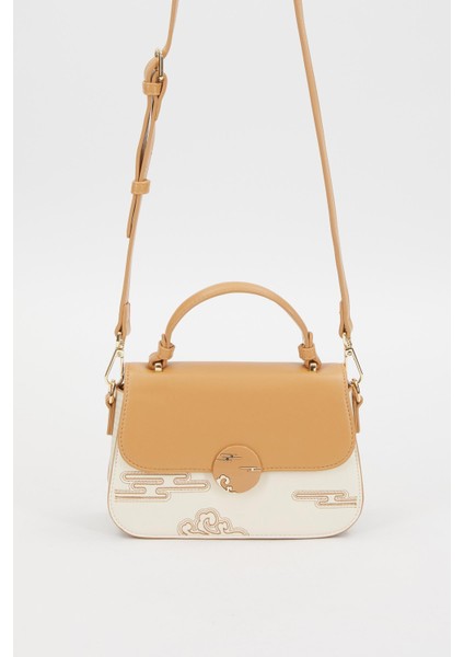 Krem Toka Işlemeli Omuz Çantası fiyatları