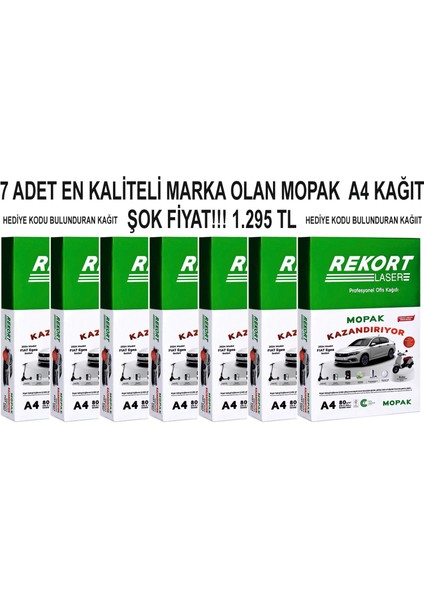 A4 80 gr 7 Paket - 3.500 Yaprak Fotokopi Kağıdı