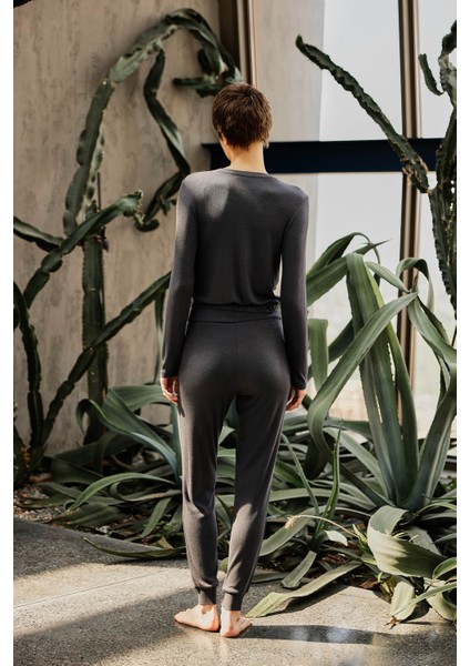 Kadın Viscose Kaşkorse Jogger Pantolon
