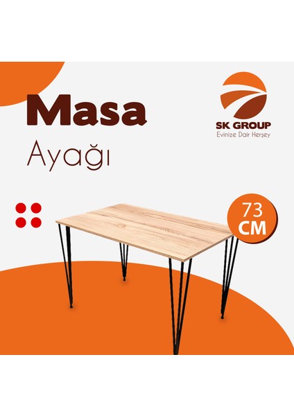 Metal Ayaklı 4 Lü Masa Ayagı 70 cm