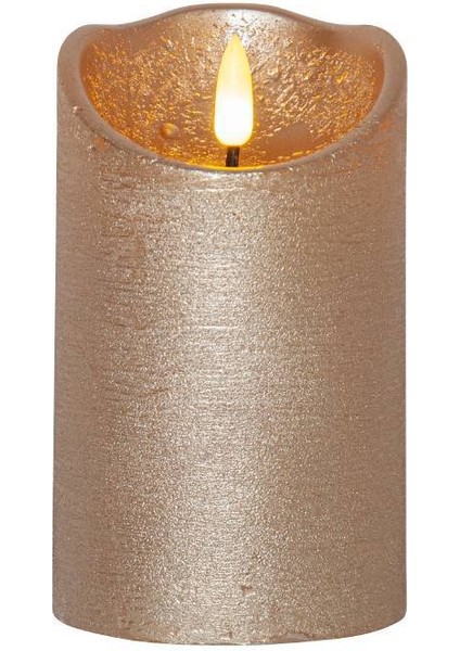 411499 "Flamme Rustıc" Led Mum Gold 12,5cm Yüksekliğinde 7,5cm Çapında fiyatları