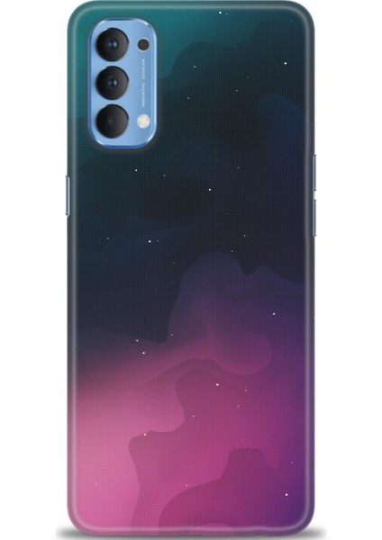 Oppo Reno 4 Kılıf Hd Baskılı - Gökyüzü + 9h Nano Ekran Koruyucu