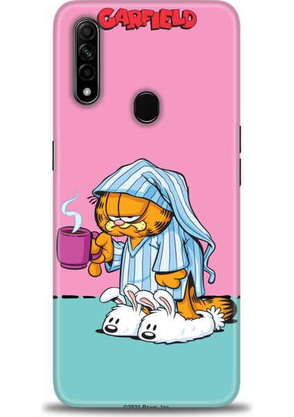 Oppo A31 Kılıf Hd Baskılı - Garfield + 9h Nano Ekran Koruyucu