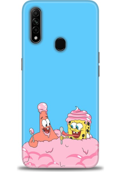 Oppo A31 Kılıf Hd Baskılı - Spongebob + 9h Nano Ekran Koruyucu