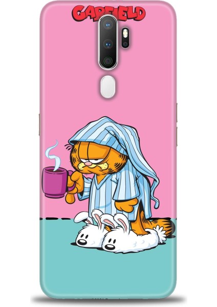 Oppo A9 2020 Kılıf Hd Baskılı - Garfield + 9h Nano Ekran Koruyucu