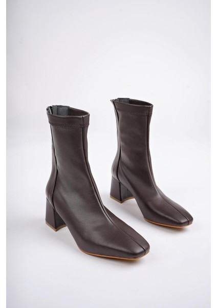 Sasha Garantili Küt Burun Arkadan Fermuarlı Kadın Topuklu Bot fiyatları