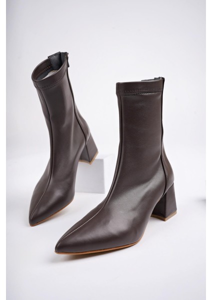 Darja Garantili Sivri Burun Arkadan Fermuarlı Kadın Topuklu Bot modelleri