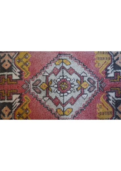 54x102 Cm Küçük Boy Yumuşak Renkli El Dokuma Anadolu Yün Kilim