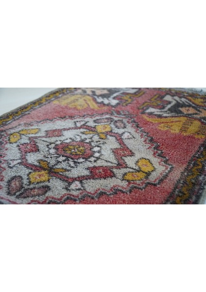 54x102 Cm Küçük Boy Yumuşak Renkli El Dokuma Anadolu Yün Kilim