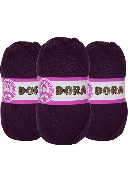 Dora Patlıcan Mor El Örgü Ipi - 061 3lü