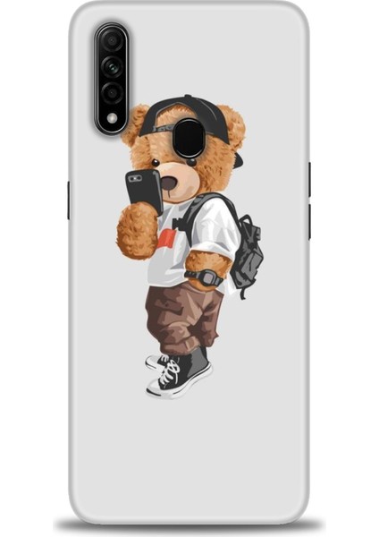 Oppo A31 Kılıf Hd Baskılı - Teddy Bear Cool + 9h Nano Ekran Koruyucu