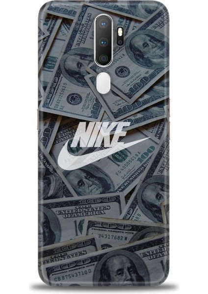 Oppo A9 2020 Kılıf Hd Baskılı - Nike Dolar + 9h Nano Ekran Koruyucu