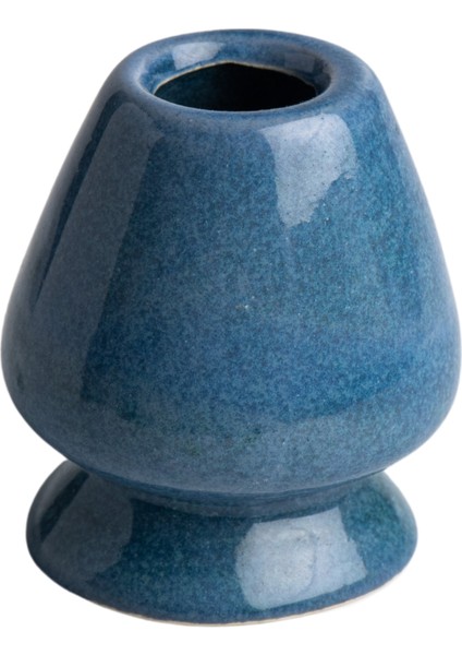 Bambu Whisk Tutucu Seramik Matcha Çayı Çırpıcı Tutacağı Mavi