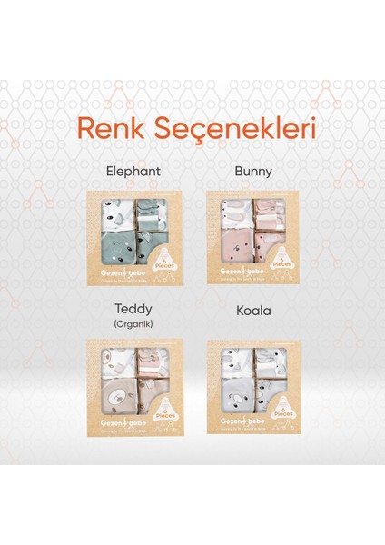 Hero Bebek Hastane Çıkış Seti 6 Parça Teddy (Organik) modelleri