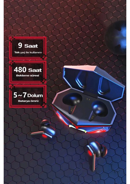 K98 Kablosuz Oyuncu Kulaklığı Android Ios Uyumlu Düşük Gecikme Gaming Bluetooth Kulaklık Kulak Içi indirimleri