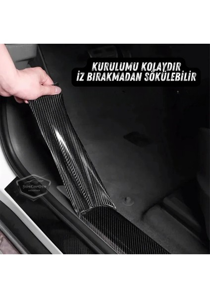 Üniversal Araç Içi 5d Siyah Karbon Kapı Eşik Bandı Arka Tampon Eşiği Koruma Folyosu Orijinal Hava Kanallı Yapışkanlı Ithal Çok Amaçlı Tampon Koruma 5 Metre fırsatları