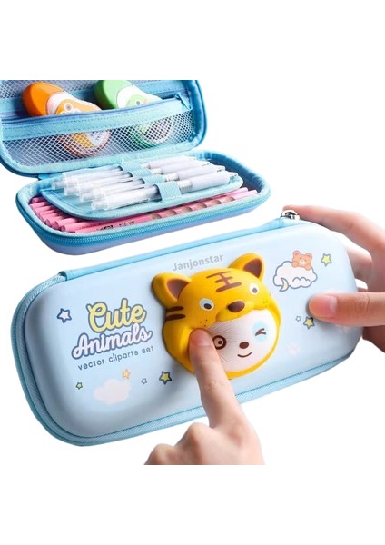 Kız ve Erkek Ilkokul Öğrencileri Için Büyük Kapasiteli Kalem Kutusu ve Kalem Kutusu (Yurt Dışından)