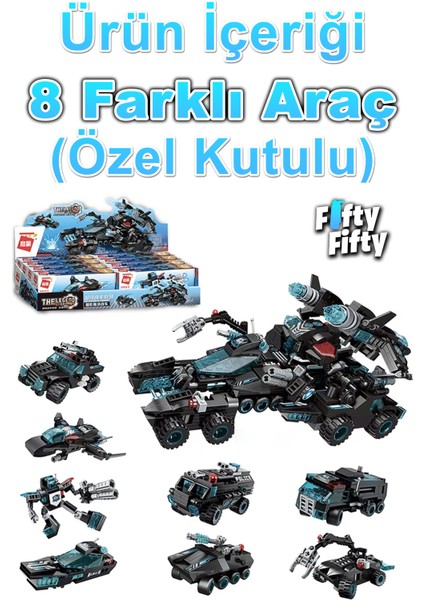 Qman Keeppley 8 In 1 Shadow Pulse Combat -8 Farklı Araç Içerir- Oyuncak Yapım SETI-1413