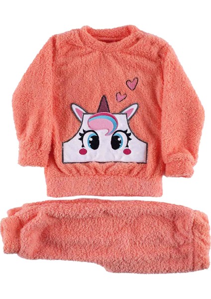 Kız Bebek Somon Unicorn Welsoft 2'li Peluş Takım