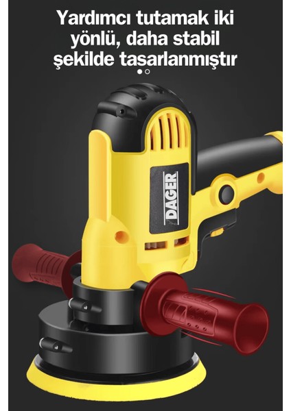 DGR-6682 450 W Devir Ayarlı Zımpara - Araba Pasta Cila Parlatma Koltuk Yıkama - 125 mm Polisaj Makinesi