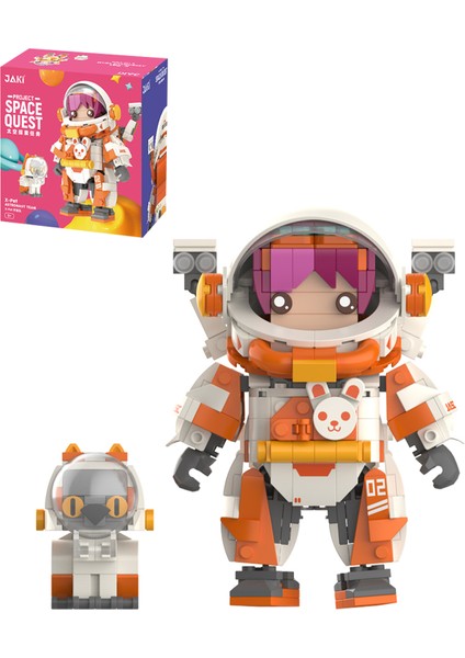 Jaki Space Quest Serisi Turuncu ASTRONOT-JK9108(497 Parça) Oyuncak Yapım Seti