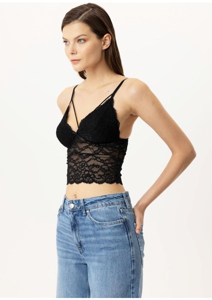 6518 Ince Ayarlanabilir Askılı Üçgen Kap Dantelli Bralet Büstiyer fiyatları