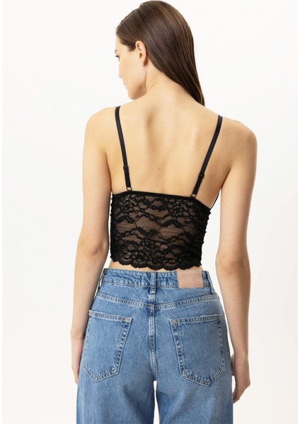 6518 Ince Ayarlanabilir Askılı Üçgen Kap Dantelli Bralet Büstiyer fırsatları