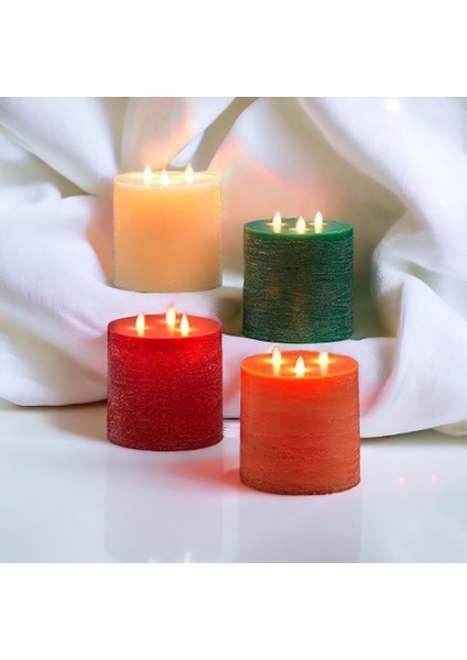Tabsecret Candle Ritüel Meditasyon 4' Lü Mum Seti / Şans-Para-Coşku-Güç