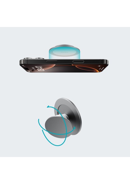 L53 Vitapro Magnetik Magsafe Airbag Parmak Ring Stand Gri fiyatları