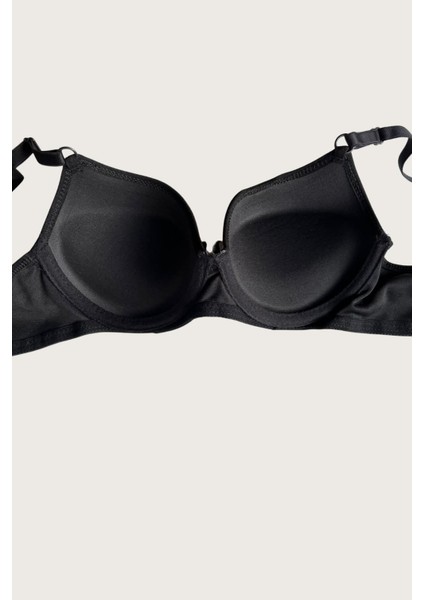 Siyah-Beyaz 2'li Mikro Kumaş Push Up Dolgulu Balenli Günlük Destekli Sütyen fiyatları