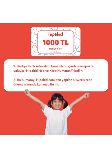 1000 TL Hipokid Dijital Hediye Kartı fiyatları