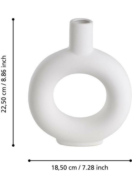 421246 "fıhety" Beyaz Seramik Vazo 22,5cm Yüksekliğinde modelleri