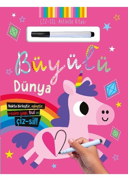 Çiz – Sil Aktivite Kitabı büyülü Dünya