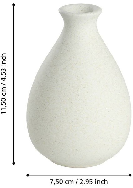 421257 "ankaramy" Bej Seramik Vazo 11,5cm Yüksekliğinde fırsatları