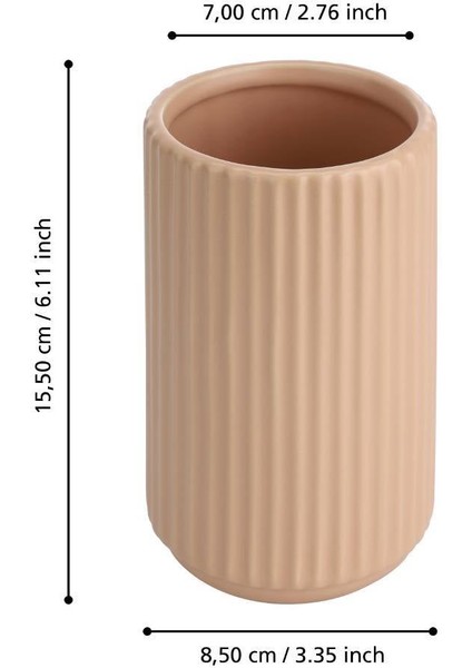 421005 "mıtane" 15,5cm Yüksekliğinde 8,5cm Çapında Pembe Seramik Vazo fırsatları