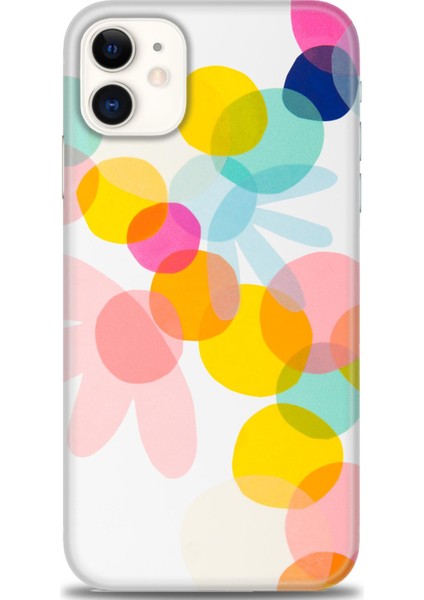 iPhone 11 Kılıf Hd Baskılı - Color Flowers + 9h Nano Ekran Koruyucu