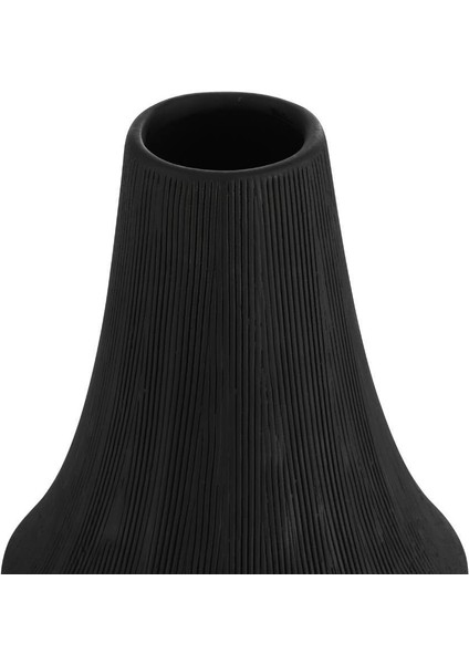 421007 "sual" 32CM Yüksekliğinde 19CM Çapında Siyah-Pirinç Seramik Vazo modelleri