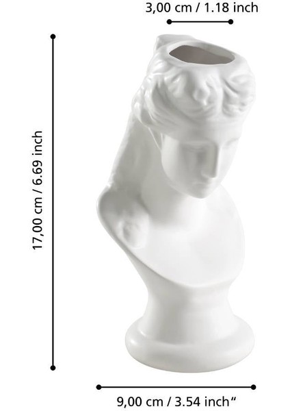 421002 "felıcıen" 17CM Yüksekliğinde Beyaz Seramik Vazo modelleri