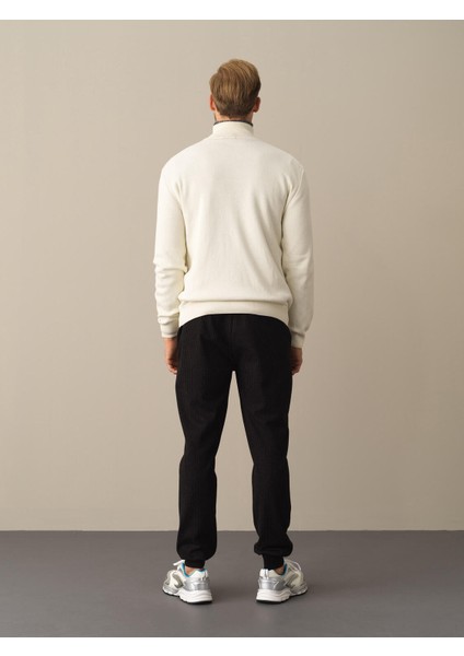 Erkek Ekru Dokulu Pamuk Dokulu Regular Fit Hırka fırsatları