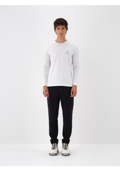 Erkek Siyah Pamuk Dokulu Regular Fit Sweat Pantolon fiyatları