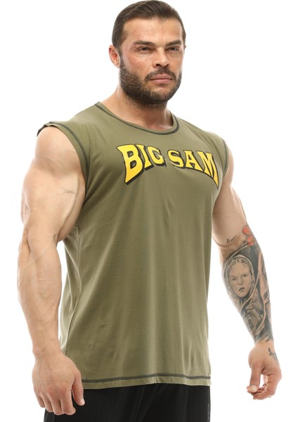 Haki Kolsuz Antrenman Tişörtü Big Sam 2044 modelleri