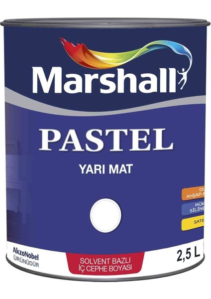 Pastel Yarı Mat Boyası Beyaz Lale 2,5 Lt (3,5 Kg)