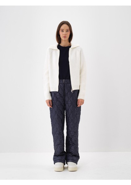 Kadın Ekru Yumuşak Dokulu Oversize Hırka