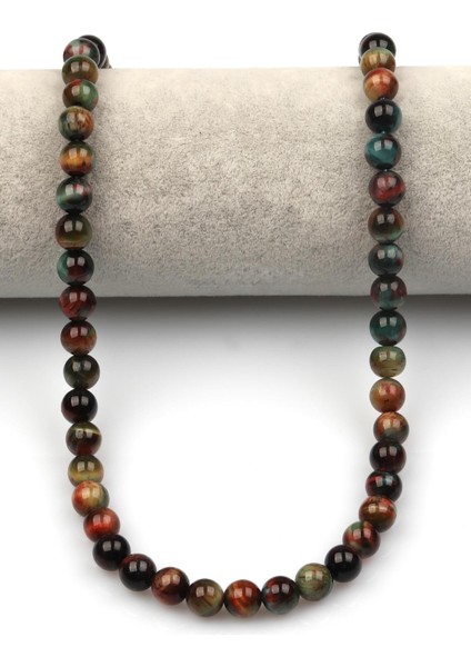 Mavi-Kırmızı Kaplan Gözü Doğaltaş Dizi 8 mm Küre Kesim fiyatları