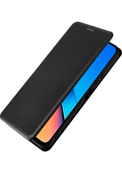Xiaomi Redmi 12 4g Kart Sahibi Telefon Deri Kasa Karbon Fiber Doku Standı Kapağı (Yurt Dışından)