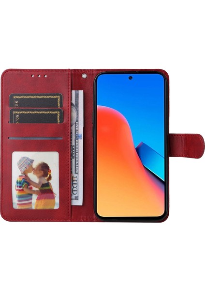 Xiaomi Redmi 12 4g Çizgi Anti-Çizelge Kılıfı Buzağı Dokusu Cüzdan Telefon Kılıfı Stand Flip Telefon Kabuğu Kapağı (Yurt Dışından) fiyatları